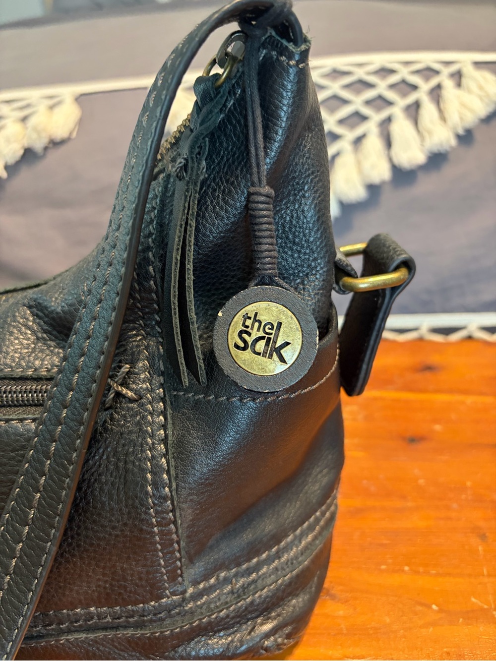 The Sak Kendra Black Pebbled Leather Hobo - Picture 2 of 8